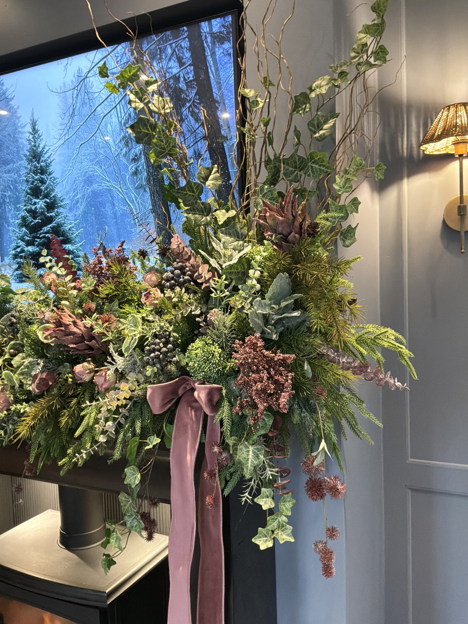 Wild Mulberry Rose-Asymmetrical Garland - Image 2